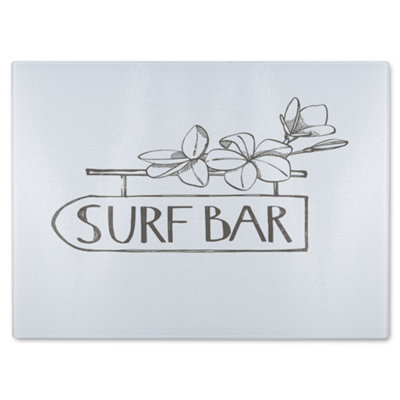 Benjamin Tate Design Surf Bar Glass Chopping Boarddesigner Style from B&Q