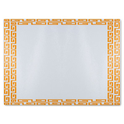 B&Q -  Golden Egyptian Border Glass Chopping Boarddesigner Style