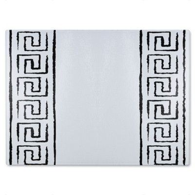 Benjamin Tate Design Egyptian Pattern Glass Chopping Boarddesigner Style from B&Q