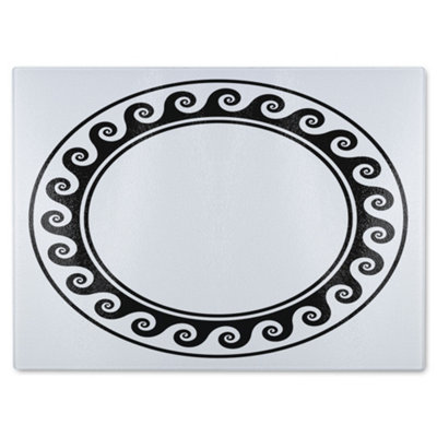 B&Q -  Decorative Egyptian Glass Chopping Board