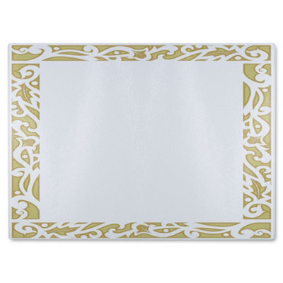 Benjamin Tate Design Egyptian Hieroglyphs Golden Border Glass Chopping Boarddesigner Style from B&Q
