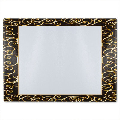 B&Q -  Ancient Egyptian Border Glass Chopping Board