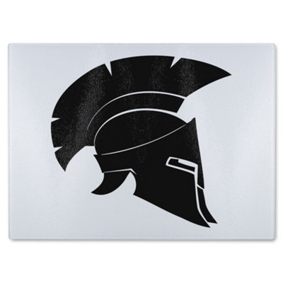 B&Q -  Roman Helmet Glass Chopping Board