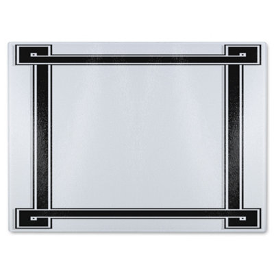 B&Q -  Greek Frame Glass Chopping Board