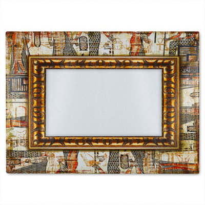 B&Q -  Rustic Egyptian Frame Glass Chopping Board