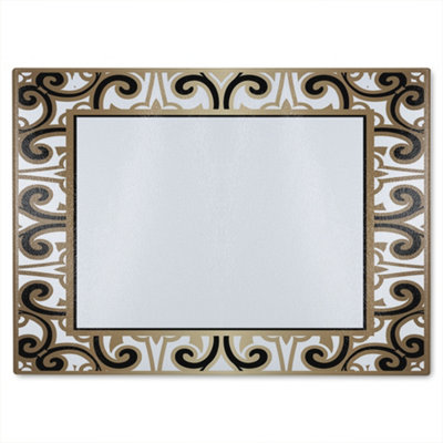 Benjamin Tate Design Egyptian Frame Glass Chopping Boarddesigner Style from B&Q