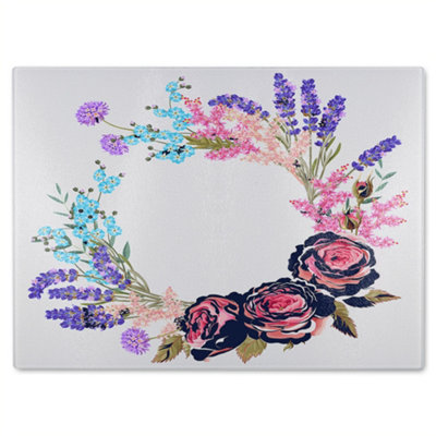 Benjamin Tate Design Beautiful Reath Glass Chopping Boarddesigner Style