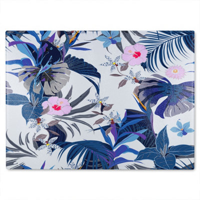 B&Q -  Winter Tropical Glass Chopping Board