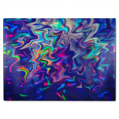 Benjamin Tate Design Psychedelic Marble Glass Chopping Boarddesigner Style from B&Q