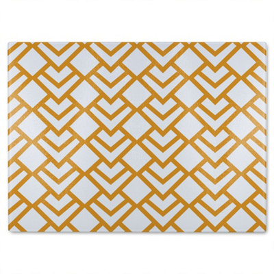 B&Q -  Geometric Scales Glass Chopping Boarddesigner Style