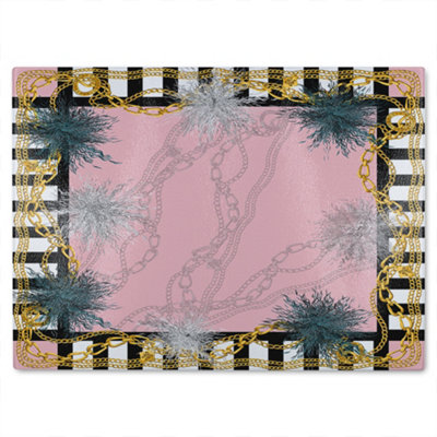 B&Q -  Chains Glass Chopping Boarddesigner Style