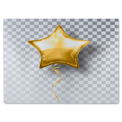 B&Q -  Golden Star Balloon Glass Chopping Boarddesigner Style