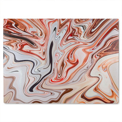 Benjamin Tate Design Pink Rippled Marble Glass Chopping Boarddesigner Style from B&Q