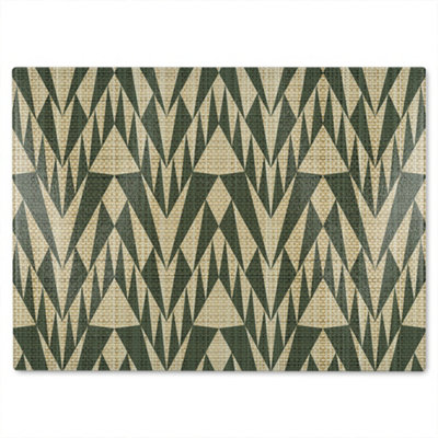 B&Q -  Geo Pattern Glass Chopping Board