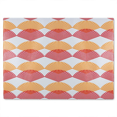 B&Q -  Geometric Sea Shells Glass Chopping Board