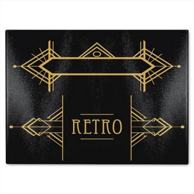 B&Q -  Art Deco Retro Glass Chopping Boarddesigner Style
