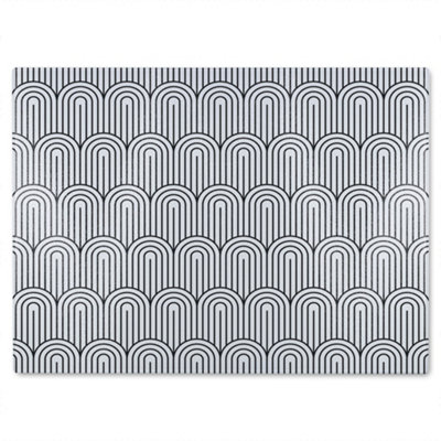 B&Q -  Geometric Curves Glass Chopping Board