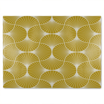 B&Q -  Geometric Shells Glass Chopping Board