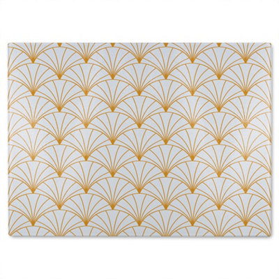 B&Q -  Gold Shells Glass Chopping Boarddesigner Style