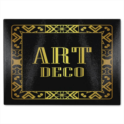B&Q -  Art Deco Glass Chopping Boarddesigner Style