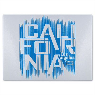 B&Q -  California Venice Beach Glass Chopping Board