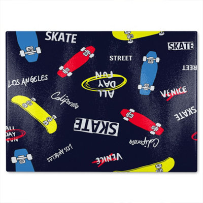 Benjamin Tate Design Skate Glass Chopping Boarddesigner Style from B&Q