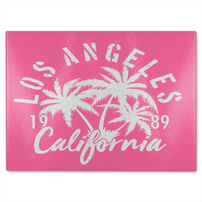 B&Q -  Los Angeles California Glass Chopping Board