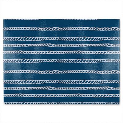 B&Q -  White Rope Glass Chopping Board