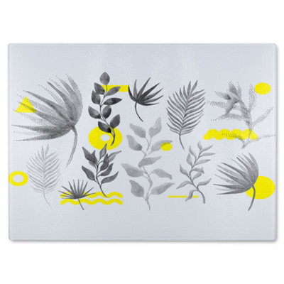 Benjamin Tate Design Selection Of Leaves Glass Chopping Boarddesigner Style from B&Q