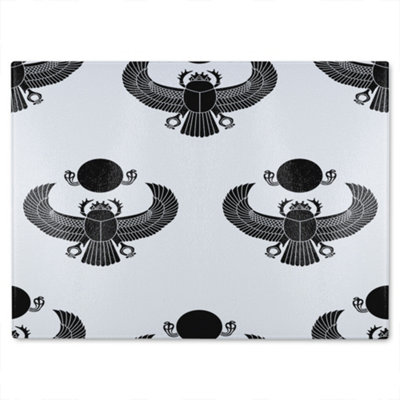 Benjamin Tate Design Scarab Silhouette Glass Chopping Board