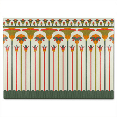 Benjamin Tate Design Egyptian Ornament Glass Chopping Boarddesigner Style from B&Q