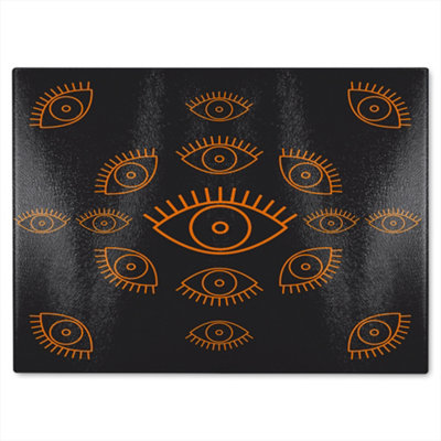Benjamin Tate Design Eye Icon Glass Chopping Boarddesigner Style from B&Q