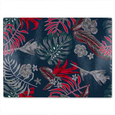 Benjamin Tate Design Leaves Of Tropical Plants Glass Chopping Boarddesigner Style from B&Q