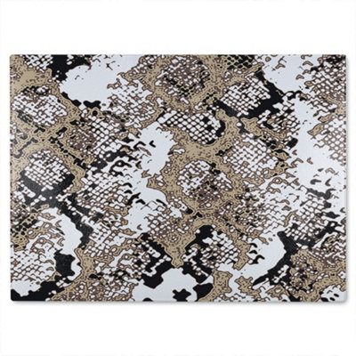 B&Q -  Grunge Pattern Glass Chopping Board