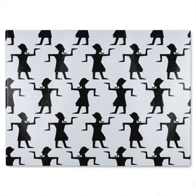 B&Q -  Egyptian Tribal Art Glass Chopping Board