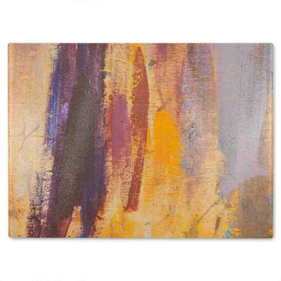 B&Q -  Abstract Grunged Paint Glass Chopping Board
