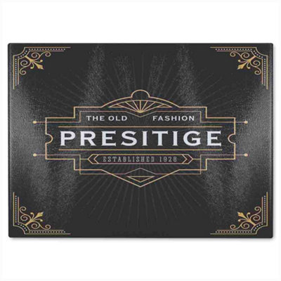 Benjamin Tate Design Art Deco Old Fashioned Prestige Glass Chopping Board from B&Q