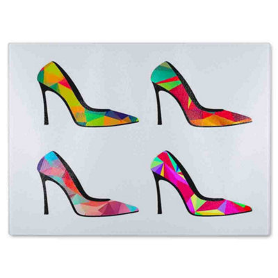 B&Q -  Geometric High Heels Glass Chopping Boarddesigner Style