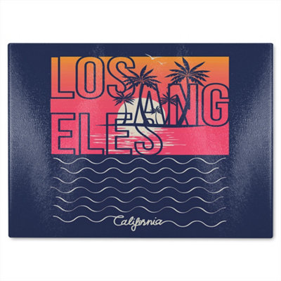 B&Q -  Los Angeles Sun Glass Chopping Board