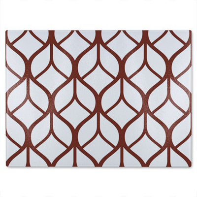 Benjamin Tate Design Tiled Geometrics Glass Chopping Boarddesigner Style from B&Q