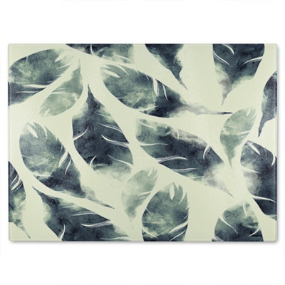 Benjamin Tate Design Feathers Fantastic Birds Glass Chopping Board from B&Q