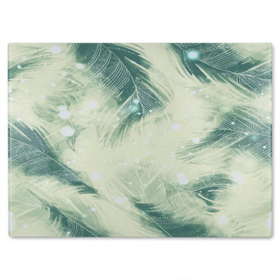 Benjamin Tate Design Feathers Fantastic Birds With Decorative Ornaments Glass Chopping Board from B&Q