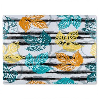 B&Q -  Natural Autumn Glass Chopping Boarddesigner Style
