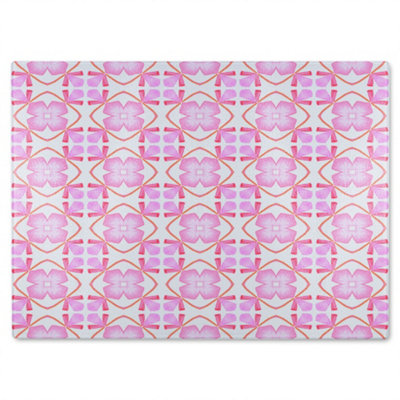 B&Q -  Orange Sublime Boho Chic Summer Design Glass Chopping Board