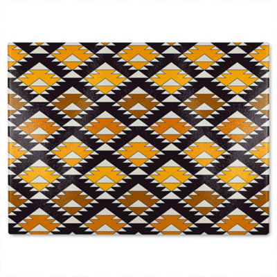 B&Q -  Repeated Triangles Glass Chopping Board