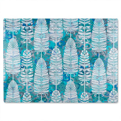 B&Q -  Tribal Art Animal Glass Chopping Board