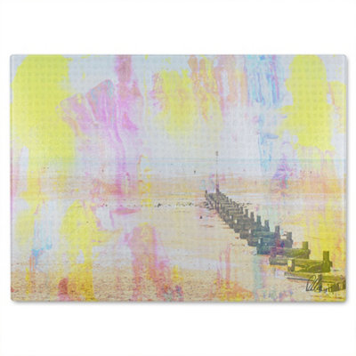 B&Q -  Colourful Beach Glass Chopping Boarddesigner Style