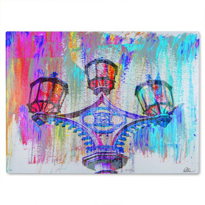 B&Q -  Big Ben Street Lamps Glass Chopping Boarddesigner Style