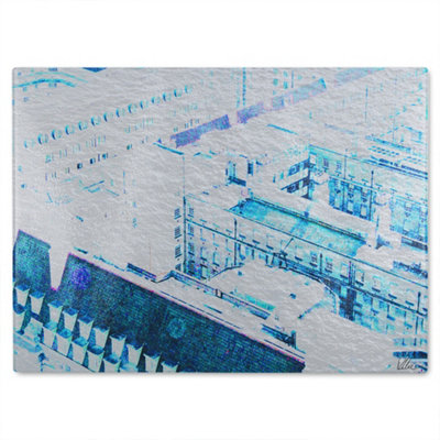 B&Q -  Chimney Tops Glass Chopping Board