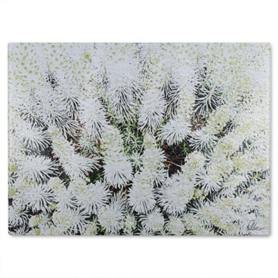 B&Q -  Beautifully White Glass Chopping Boarddesigner Style